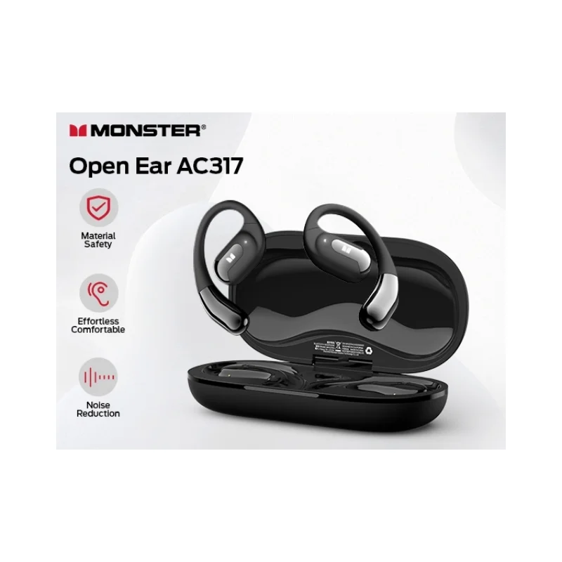 سماعات أذن لاسلكية Monster Open Ear AC317 سوداء 200008040 — 2