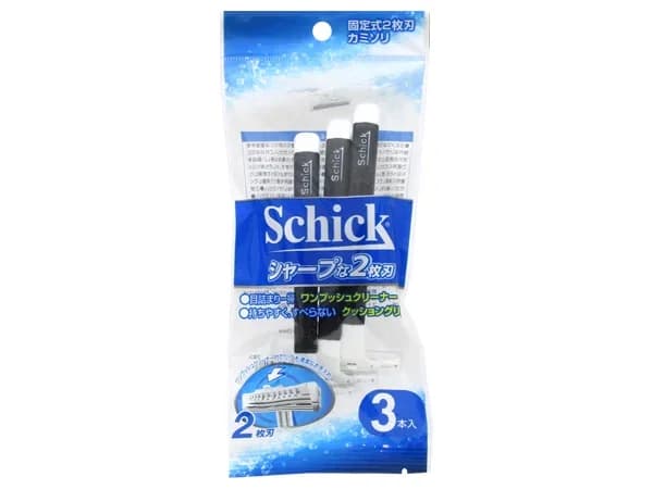 شفرة حلاقة ثابتة بشفرتين للرجال من SCHICK - عبوة تحتوي على 3 قطع — 2