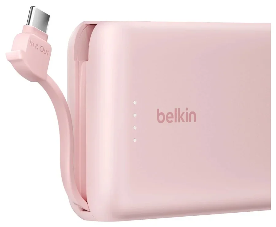 بنك طاقة Belkin Power Bank 20W 10K مع كابل مدمج BPB021hqPK — 2