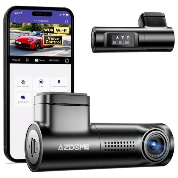 كاميرا مراقبة للسيارات ازدوم M330 بدقة 1080P وتصميم مدمج