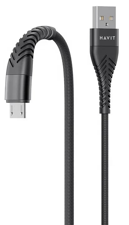 كيبل شحن Havit CB706 ميكرو USB مصنوع من الألمنيوم والنايلون بطول 1 متر - 6212