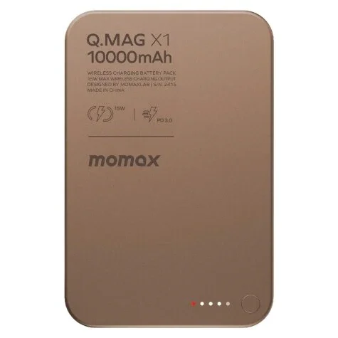 بطارية شحن مغناطيسية Momax Q.Mag X1 بسعة 10000mAh - Desert Titanium - 3713
