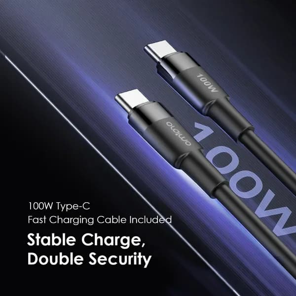 شاحن Oraimo 65W بتقنية GaN مع كابل USB Type-C إلى USB Type-C - أسود - 5288 — 4