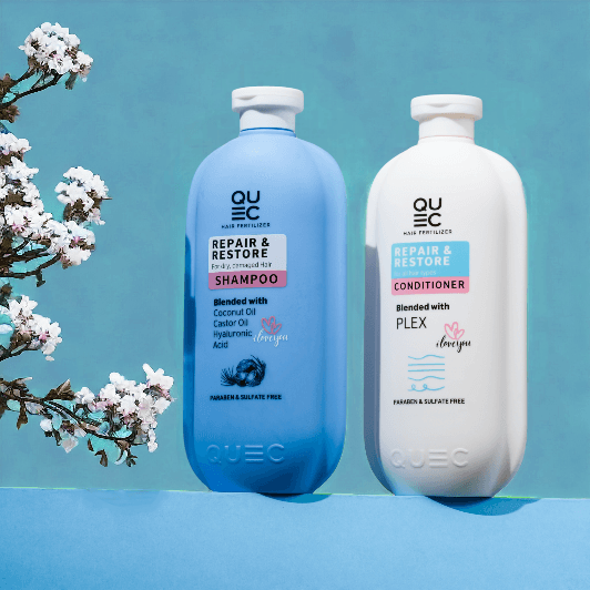 QUEC KIT VITAMIN REPAIR  RESTORE-SHAMPOOCONDITIONERSERUM -كويك كت فيتامين اصلاح الشعر -شامبوبلسم سيروم — 5