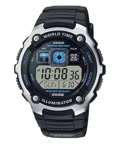 ساعة رقمية رياضية مقاومة للماء من كاسيو AE-2000W-1AVDF