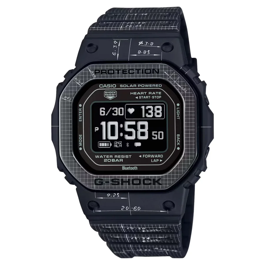 ساعة رياضية رقمية مقاومة للماء من كاسيو G-SHOCK DW-H5600EX-1DR