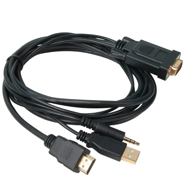 كابل فيديو وصوت VCOM VGA ذكر إلى HDMI ذكر بطول 1.8 متر - 210278
