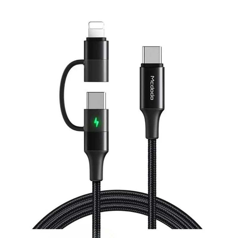 كيبل شحن ونقل بيانات USB-C إلى Lightning مع LED بطول 1.2 متر - CA-7120