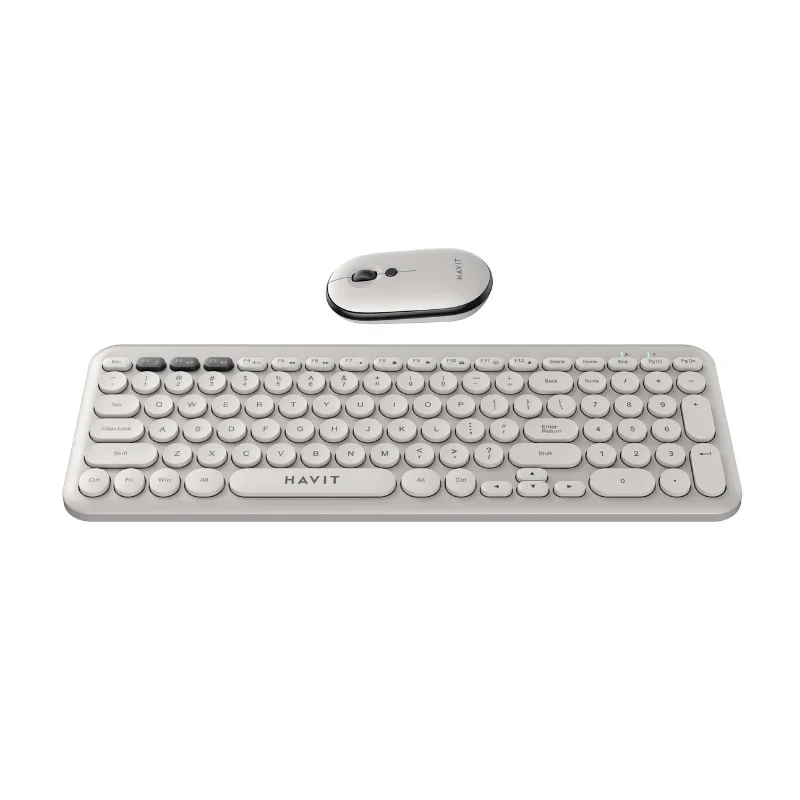 كومبو لاسلكي كيبورد وماوس من هافيت KB254GCM-gray