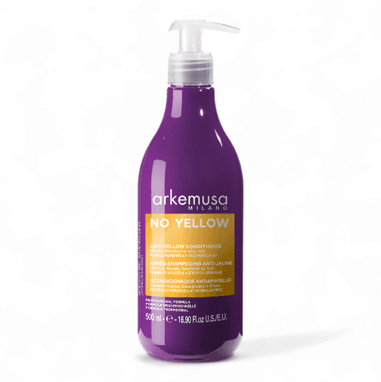 ARKEMUSA NO YELLOW ANTI-YELLOW CONDITIONER FOR BLONDE, BLEACHED OR GREY HAIR 500ML-بلسم أركيموزا يلو أنتي يلو للشعر الأشقر أو المبيض أو الرمادي 500مل