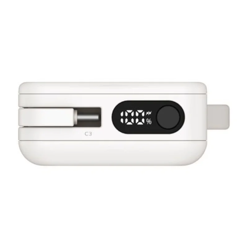 بنك طاقة Momax Power Vital+ 10000mAh مع كيبل USB-C مدمج مزدوج - أبيض 3589 — 2