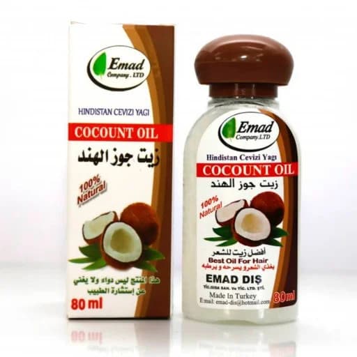 عماد زيت جوز الهند الطبيعي للعناية بالبشرة والشعر 80 مل 7134
