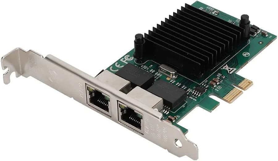 بطاقة واجهة شبكة PCIe ثنائية المنافذ جيجابت إيثرنت 280119