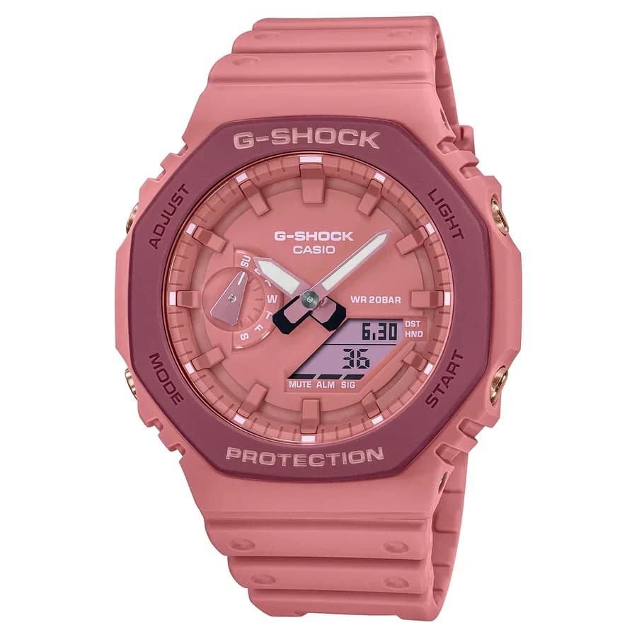 ساعة كاسيو جي-شوك GA-2110SL-4A4DR بتصميم مقاوم للصدمات وهيكل كاربون كور جارد 4549526349775