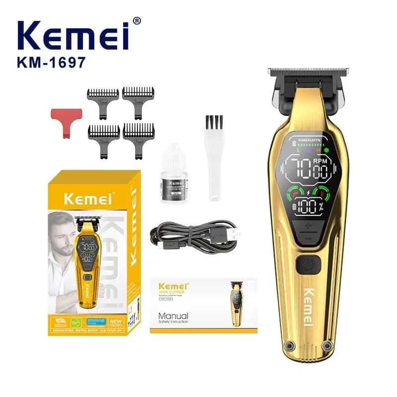 ماكينة حلاقة وتشذيب كيمي صفر ذهبي km-1697 — 2