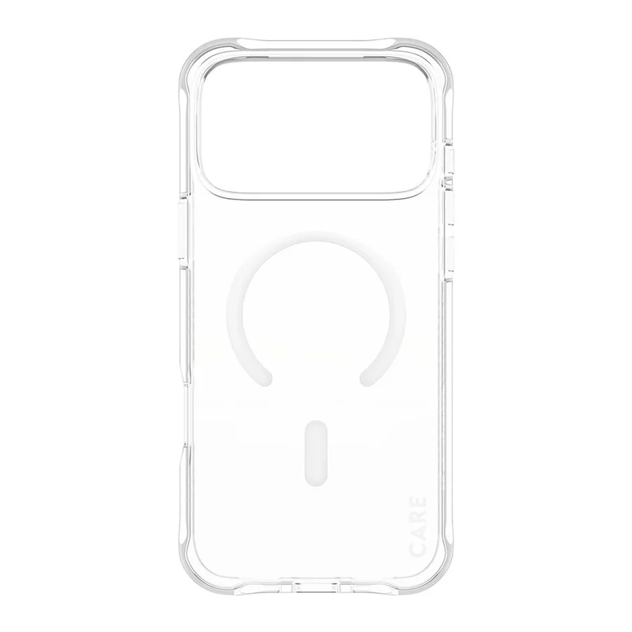 كفر شفاف مع حلقة MagSafe بيضاء لهاتف iPhone 17 Pro Max - 9051