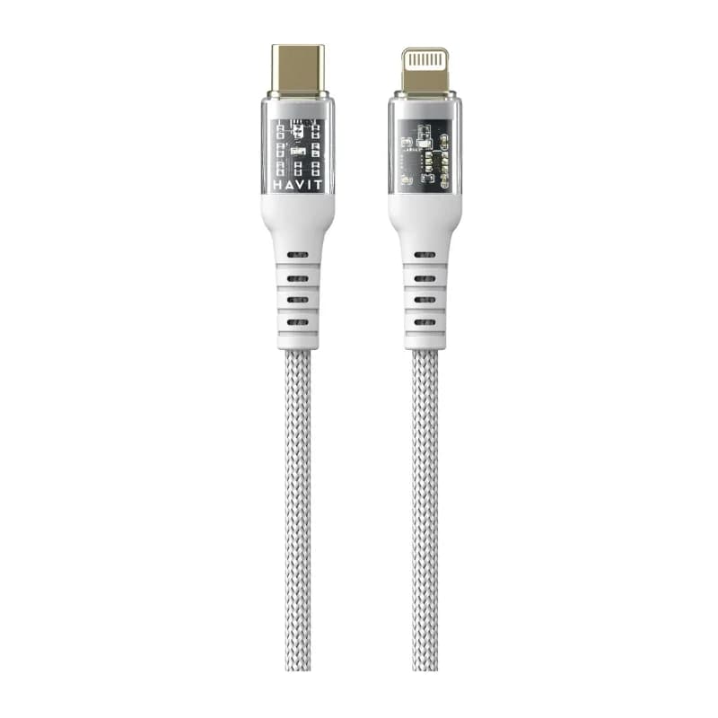 هافت كابل شحن سريع ونقل بيانات بطول 1 متر - أبيض CB6241-White — 2