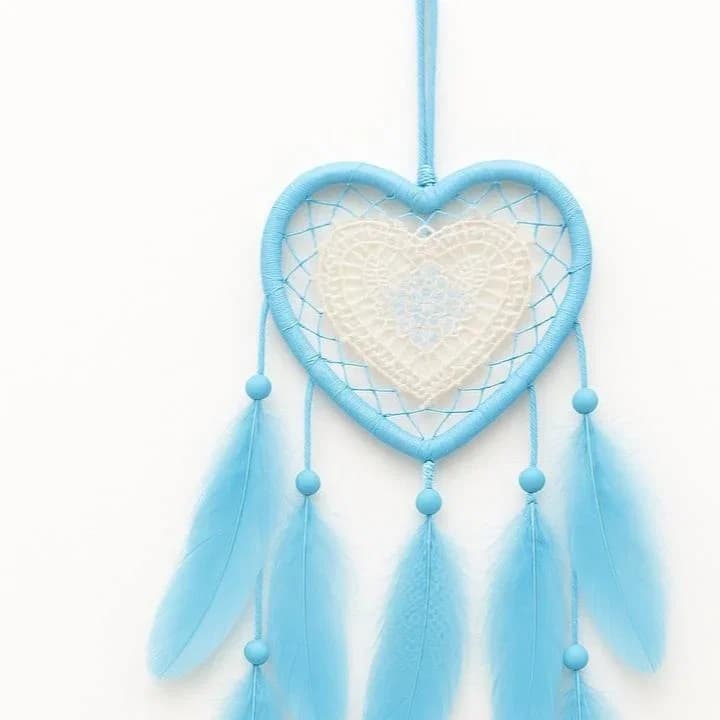 ديكور حائط ريش قلبي صائدة الاحلام Heart Feather Wall Hanging Decoration 8519