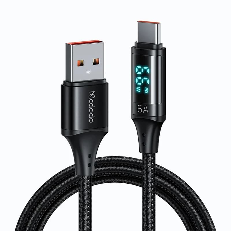 كابل بيانات رقمي عالي الجودة من Mcdodo CA-1080 بطول 1.2 متر وشحن سريع 6A