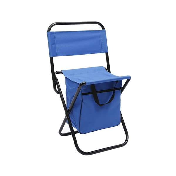 كرسي تخييم قابل للطي مع حقيبة مبرد مدمجة – أزرق CAMP-CHAIR-COOLER-BL-01