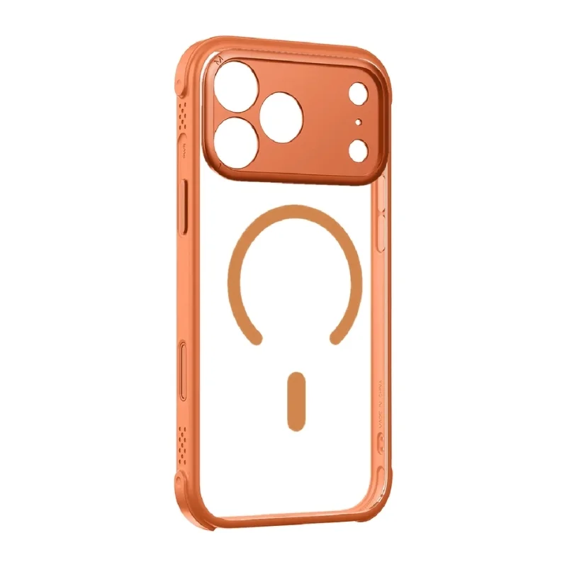 حافظة Momax CaseForm AiR مغناطيسية لهاتف iPhone 17 Pro Max بلون برتقالي شمسي - 3189 — 3
