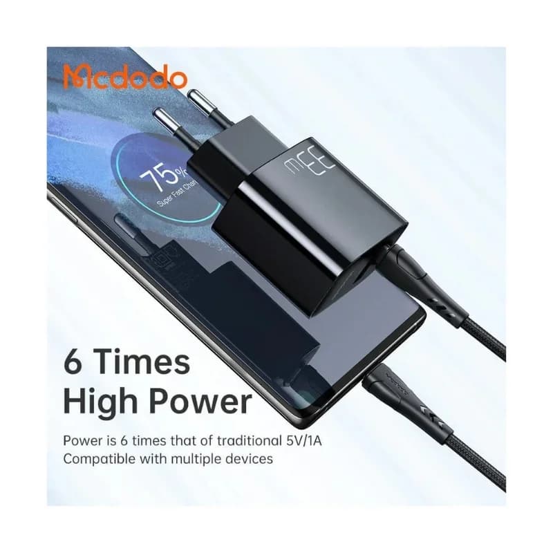 شاحن Mcdodo MC Nano Series 30W PD بمنفذ USB-C واحد - CH-0581 — 2