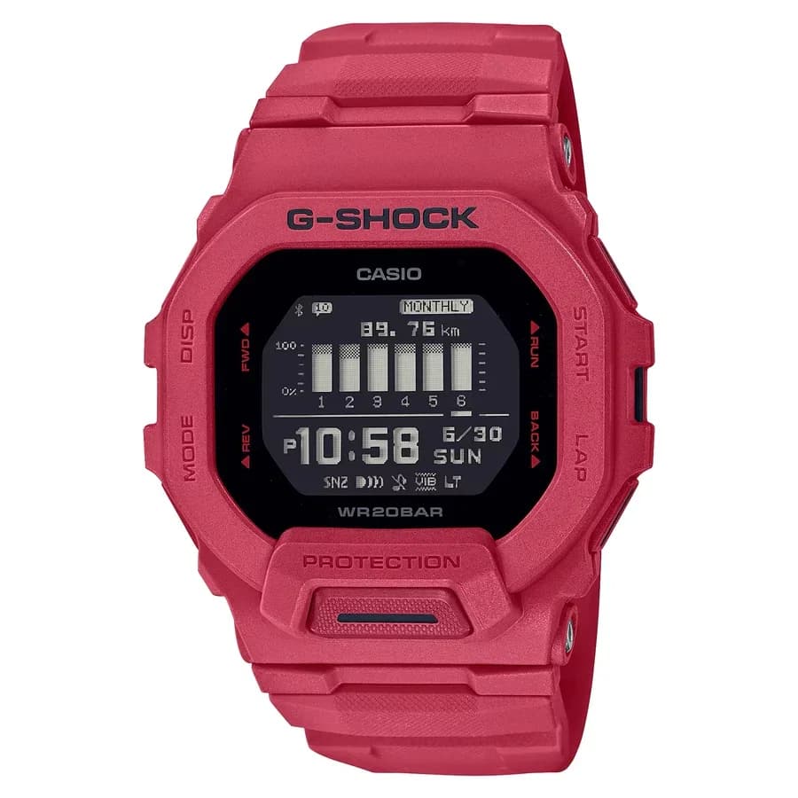 ساعة يد رياضية GBD-200RD-4ADR من كاسيو G-SHOCK بتصميم متوسط الحجم