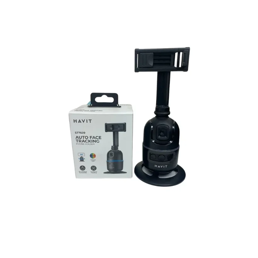 عصا سيلفي بلوتوث هافت ST7609-Black خفيفة الوزن وقابلة للتدوير — 2