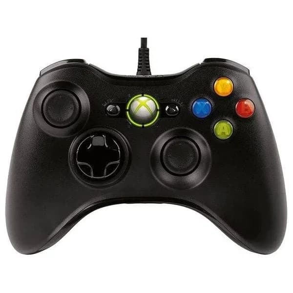 وحدة تحكم سلكية اكس بوكس 360 من مايكروسوفت - لون أسود - Xbox-360-Wired-Controller