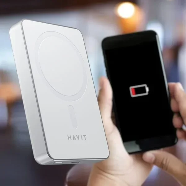 شاحن طوارئ لاسلكي Havit PB5217 بسعة  10000mAh أبيض PB5217-white — 2
