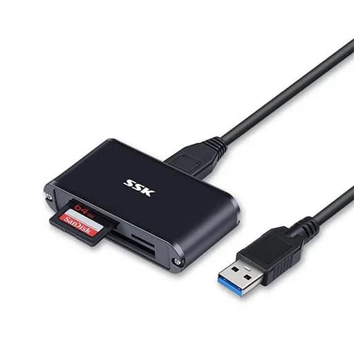 قارئ بطاقة ذاكرة SSK SCRM630 USB 3.0 متعدد الاستخدامات 8434
