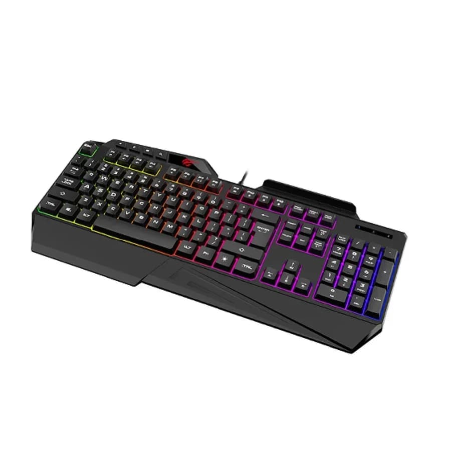 كيبورد Havit KB488L متعدد الوظائف بإضاءة خلفية RGB - أسود 6295
