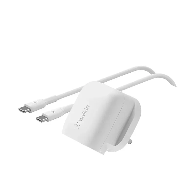 شاحن حائط Belkin BoostCharge USB-C بقوة 20 واط مع كيبل 1 متر - 2379