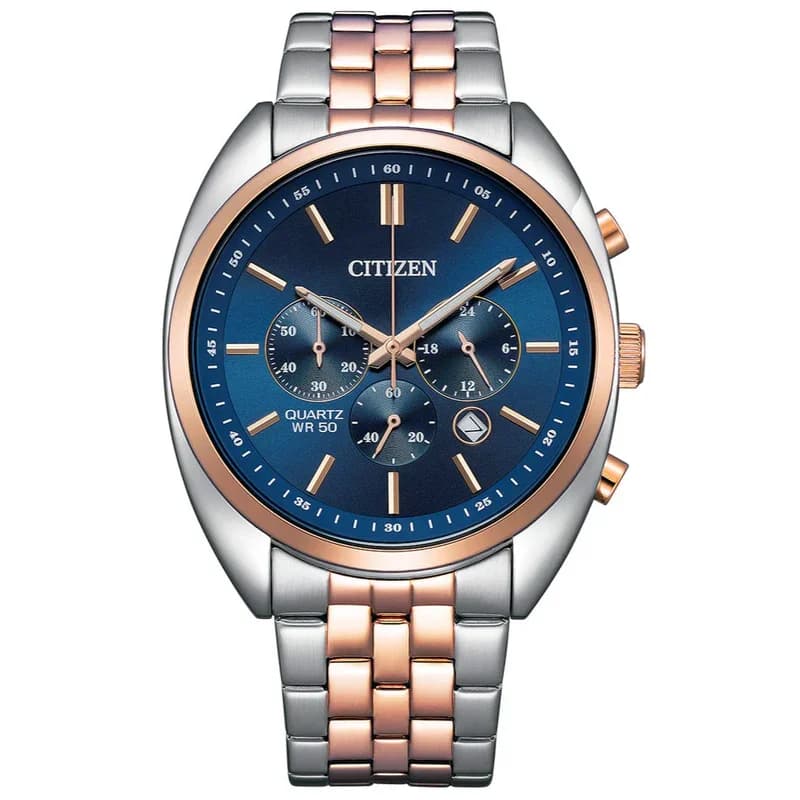 ساعة يد أنيقة من CITIZEN بمقاومة للماء وتصميم ثنائي اللون AN8216-50L