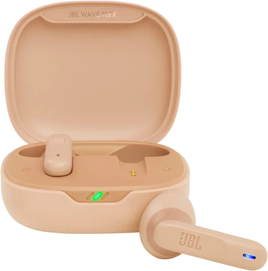 سماعات JBL Wave Flex TWS بلوتوث لاسلكية بالكامل - بيج - 6129