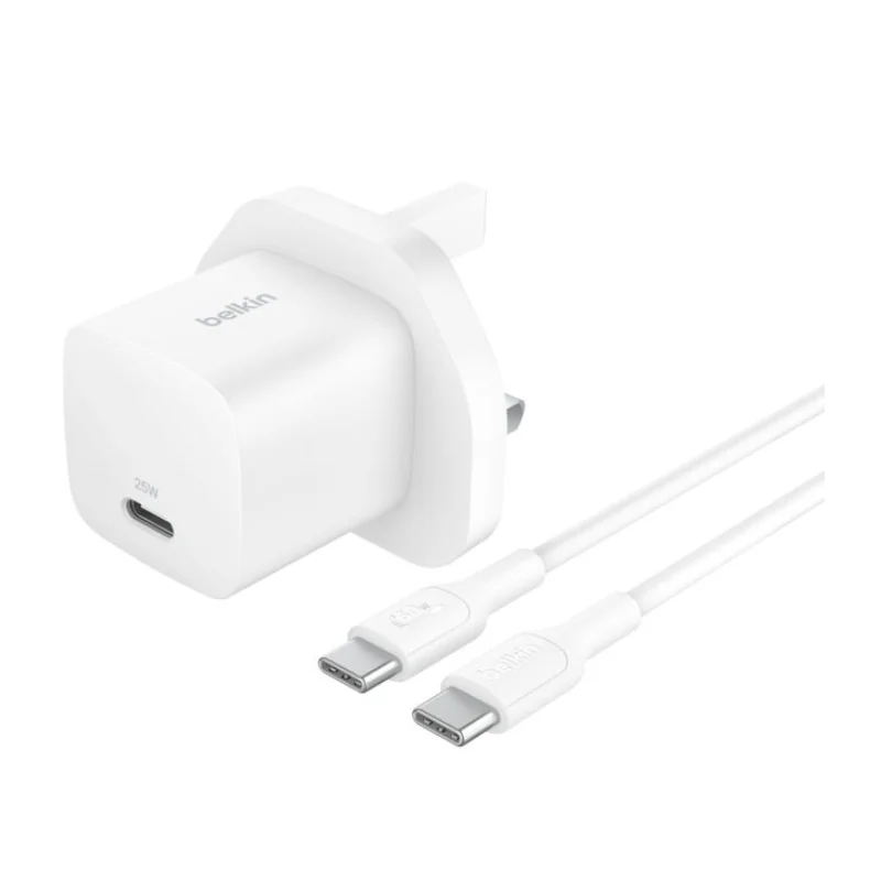 شاحن حائط بلكين PD 25W PPS مع كابل USB-C بطول 1 متر - 2474