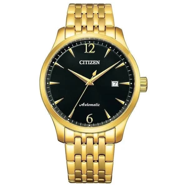 ساعة يد تناظرية أوتوماتيكية ميكانيكية بتصميم ذهبي من CITIZEN NJ0112-80E