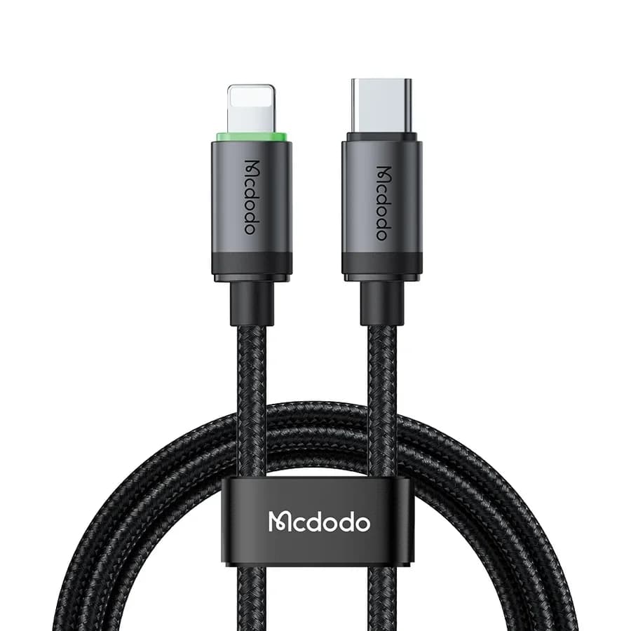 كيبل USB-A إلى USB-C مع ضوء شحن 3 متر - CA-3961