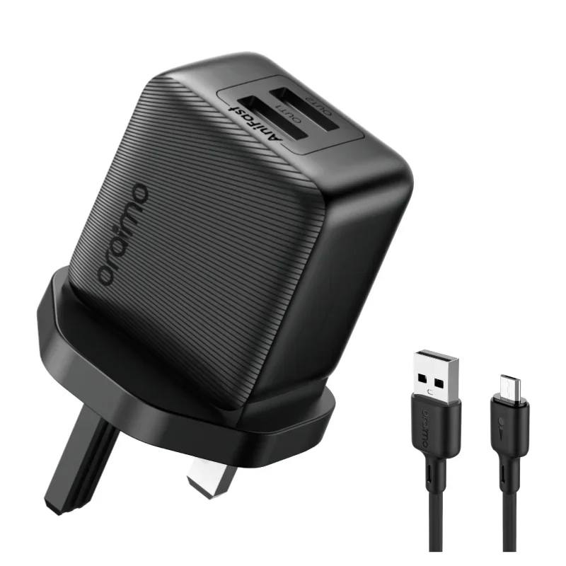 شاحن Oraimo PowerCube 12 Sleek بقدرة 12W مع منفذين USB - OCW-1112UM(BLACK)