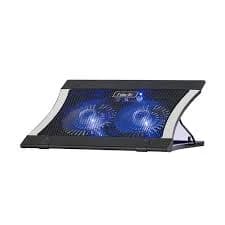 هافيت مروحة تبريد لابتوب مع 4 مراوح - F2051-Black