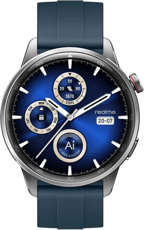ساعة Realme Watch S2 الذكية بشاشة AMOLED فضية - RMW2401 TR silver