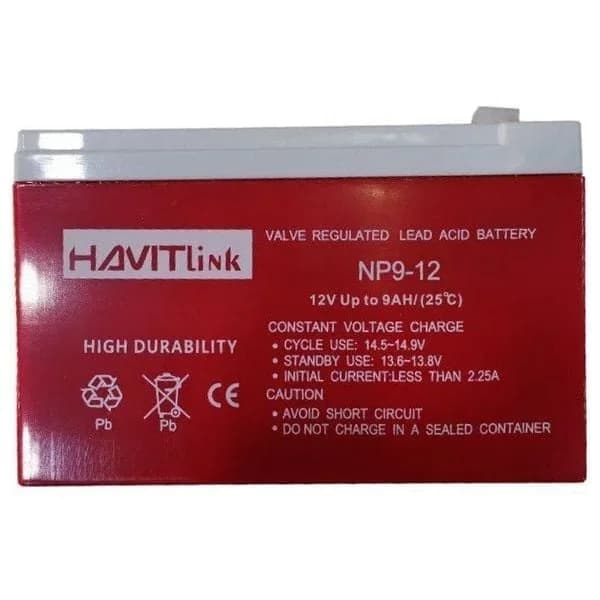 بطارية يو بي اس هافيت NP9-12 - 12 فولت - 9 أمبير - أحمر havitnp9-12-Red