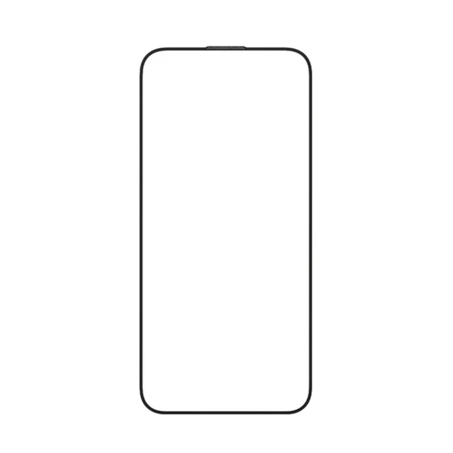 واقي شاشة Momax iPhone 15 بتغطية كاملة، أسود اللون