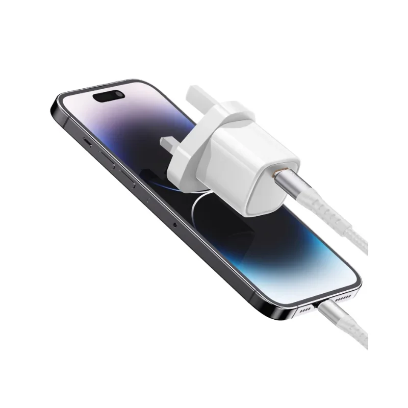 شاحن MC Nano Series 30W PD بمنفذ USB-C واحد أبيض CH-0580