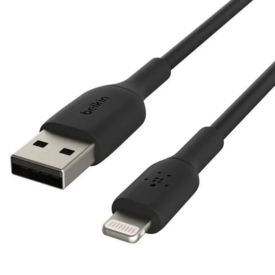 كيبل BELKIN Lightning إلى USB-A بطول 1 متر (عبوة من قطعتين) CAA001bt1MBK2PK