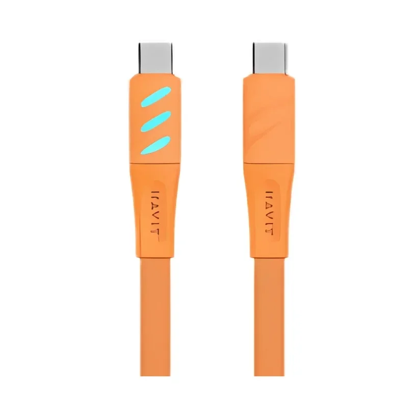 كيبل شحن سريع Havit CB6254 Type-C إلى Type-C برتقالي 1 متر CB6254-orange