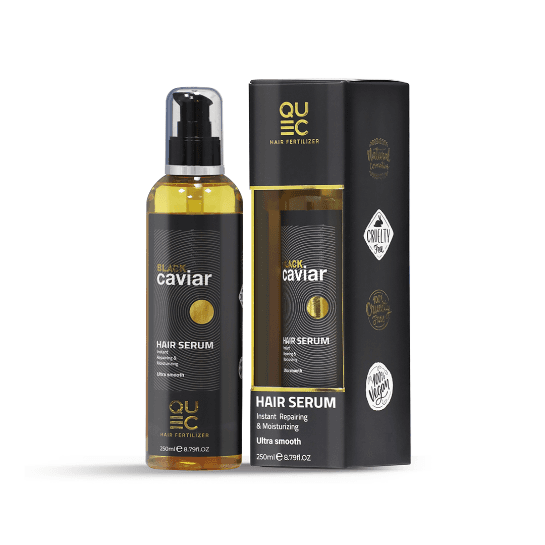 QUEC HAIR SERUM BLACK CAVIAR 250ML-كويك سيروم الشعر بلاك كافيار 250مل