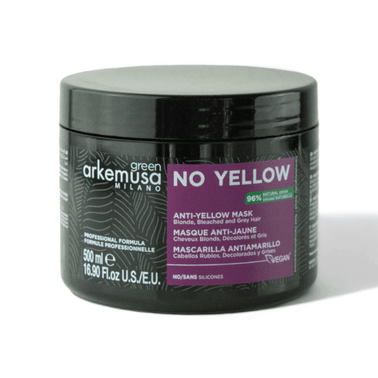 ARKEMUSA NO YELLOW ANTI-YELLOW MASK FOR BLONDE, BLEACHED AND GREY HAIR 500ML ماسك للشعر الاشقر والرمادي