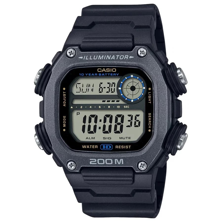 ساعة يد رقمية مقاومة للماء من كاسيو DW-291HX-1AVDF