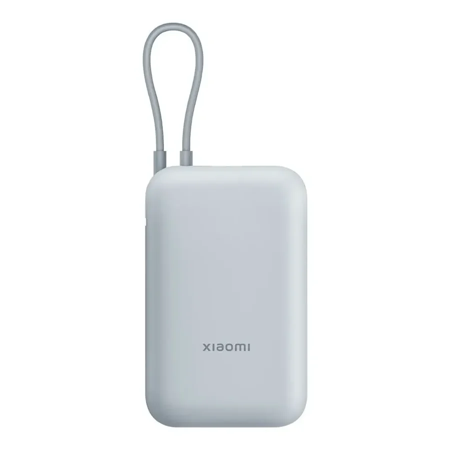 باور بانك شاومي 10000mAh مع كابل مدمج - أزرق ثلجي - 6941812797501